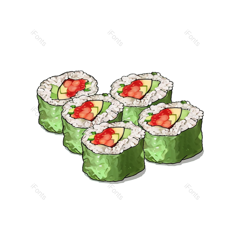元素图片,日本料理元素,寿司PNG,三文鱼寿司免抠素材